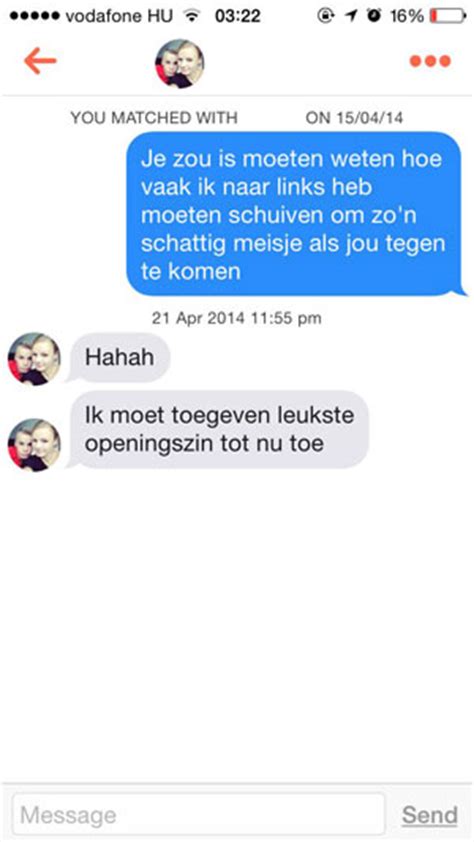 openingszinnen tinder voor haar|Tinder eerste bericht: 30 Openingszinnen voor een sterk begin